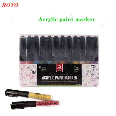 Colorful Paint Marker Pen Acrylic Marker Non Removable Permanent Marker Pen Set Highlighter