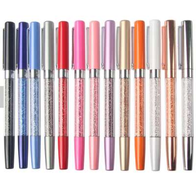 Promotional Ballpoint Pen with Crystal metal pen Beads Colorful Pen Tube-F-209