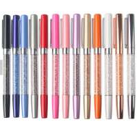 Promotional Ballpoint Pen with Crystal metal pen Beads Colorful Pen Tube-F-209