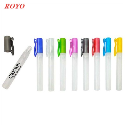 Hot Selling 10ml Portable Refillable Perfume Plastic Bottle Alcohol Bottle Sprayers Ball Pen Plastic New Design